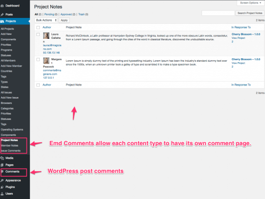 EMD Commenting system helps better manage users responses depending on the WordPress content type.