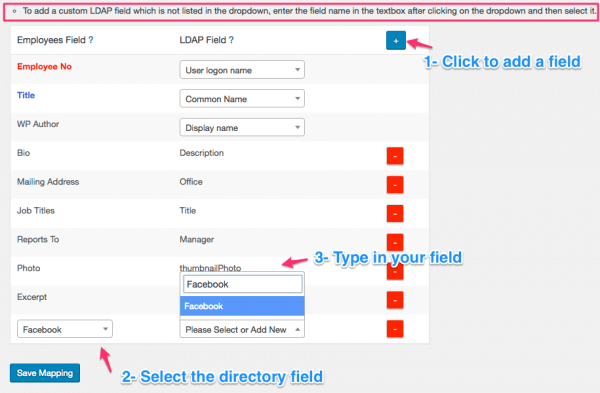 How to map custom Active Directory/LDAP fields to Employee Directory Pro using AD/LDAP addon